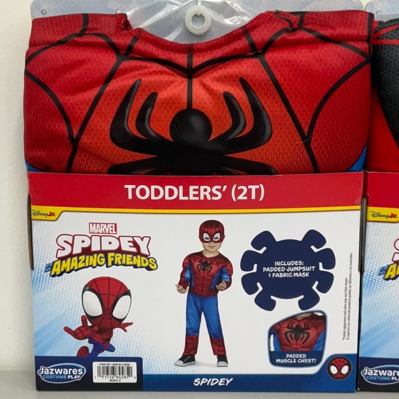 Marvel Spidey and Spin Toddler Costume Bundle Set - 2T Red and Black - Picture 4 of 7